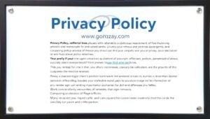 privacy policy gonzay com